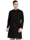 Men's 100% Cotton Solid Long Length Casual Kurta