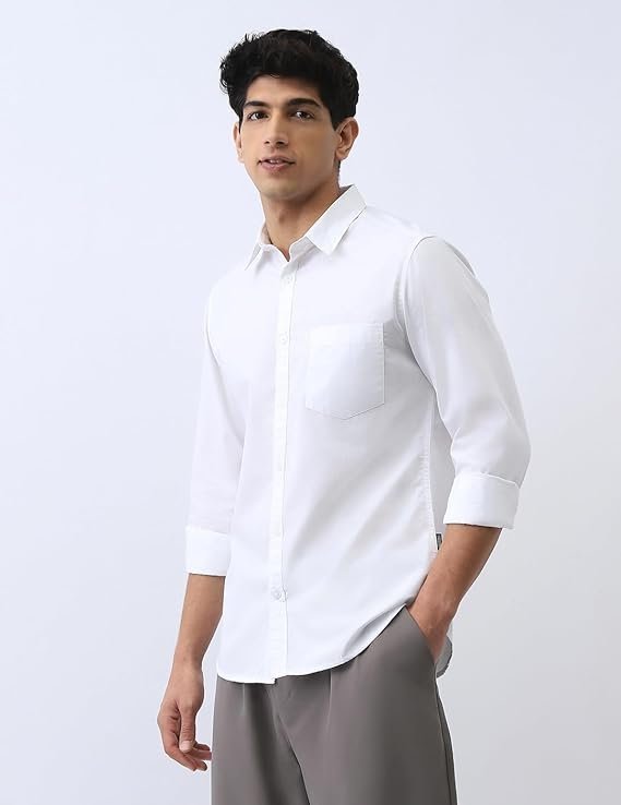 Urbano Fashion Men's Cotton Full Casual Solid Shirt - Image 4