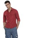The Indian Garage Co Men Regular Fit Solid Full Sleeves Cutaway Collar Casual Shirt