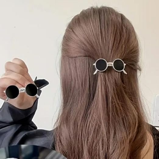 APOLLINE INDIA® 1 Pcs Vintage Sunglasses Hair Clip Retro Style Hair Accessory - Image 3