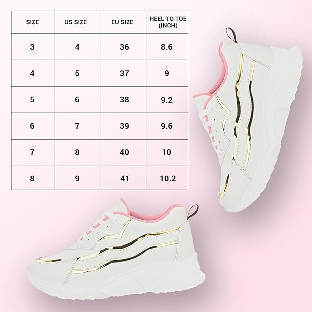 STANPHORD Womens Flare Solid Active Wear Casual Sneaker Perfect Footwear for Running - Image 2