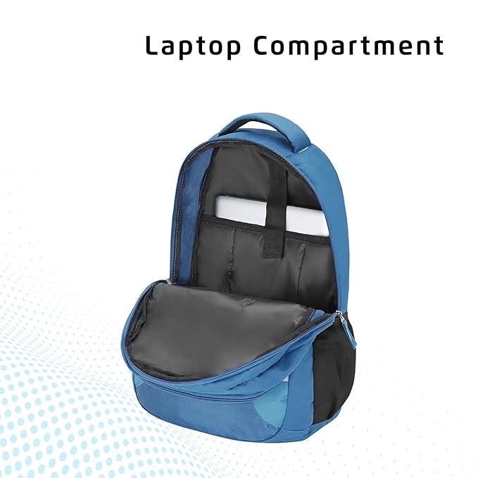 Safari Omega Spacious/Large 5 Compartment Laptop Backpack With Raincover, College Bag, Travel Bag For Unisex, Teal, 30 Litre - Image 2