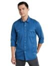 Symbol Premium Men's Casual Washed Cotton Twill Shirt (Regular Fit)