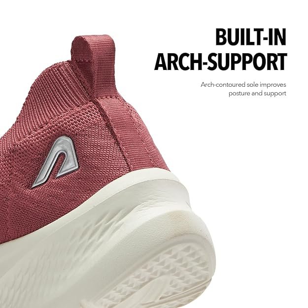 Boldfit Breathable Slip-On Women Walking Shoes with Knit Upper - Image 3