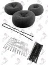 Nishi's® Combo Hair Donut Bun Maker And Juda Pins
